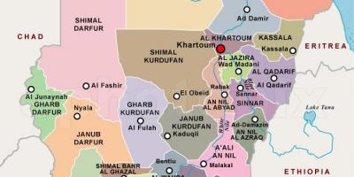 Kartta-Sudanin alueilla