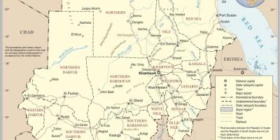 Kartta-Sudanin valtiota